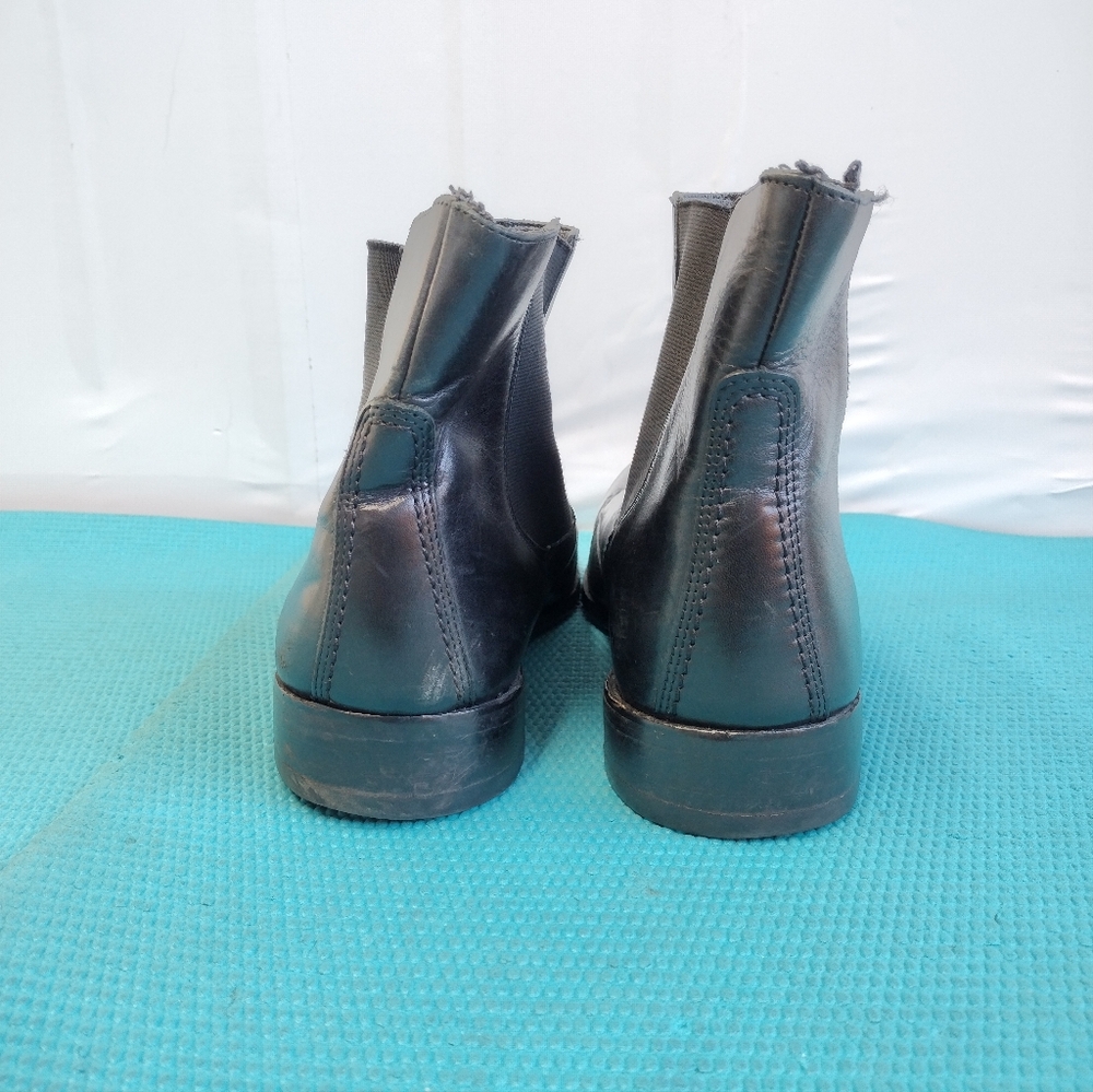Banana Republic Leather Boots Chelsea Black Size 7.5 - Picture 4 of 8